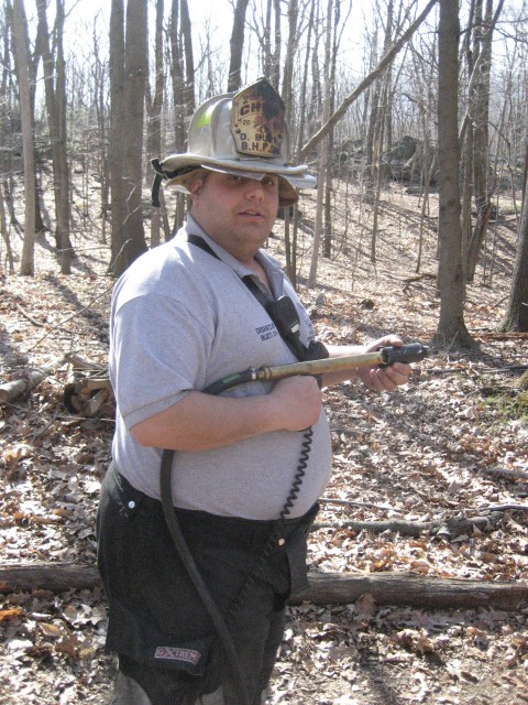 Chief Preparing for a battle. Brush Fire Turkey Mountain Yorktown Heights